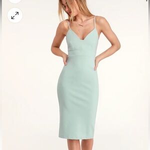 Lulus light blue midi dress size small